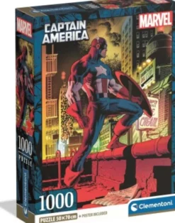 Marvel Puslespil - Captain America - 1000 Brikker - Clementoni