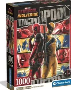 Marvel Puslespil - Deadpool & Wolverine - 1000 Brikker - Clementoni
