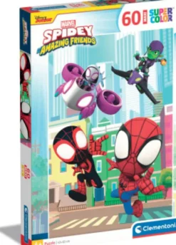 Marvel Puslespil - Spidey - Maxi Super Color - Clementoni - 60 Brikker