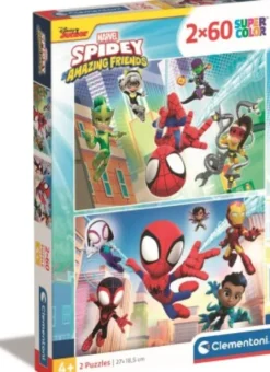 Marvel Puslespil - Spidey - Super Color - 2X60 Brikker - Clementoni