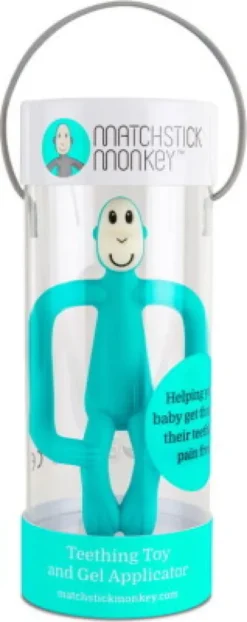 Matchstick Monkey - Teething Toy And Gel Applicator - Grøn