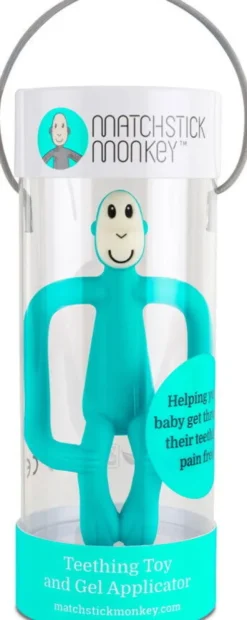 Matchstick Monkey - Teething Toy And Gel Applicator - Grøn