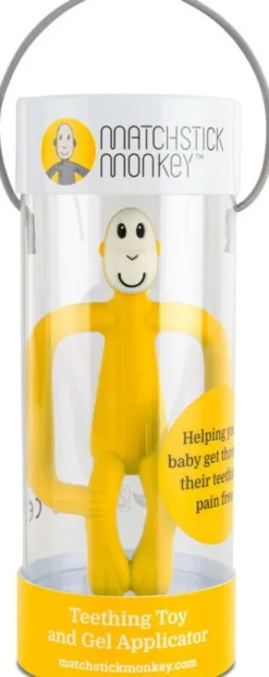 Matchstick Monkey - Teething Toy And Gel Applicator - Gul