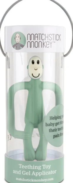 Matchstick Monkey - Teething Toy And Gel Applicator - Mintgrøn