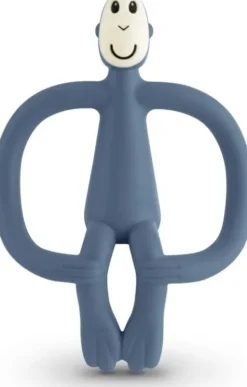 Matchstick Monkey - Teething Toy And Gel Applicator - Airforce Blå