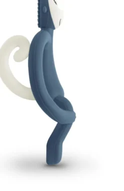 Matchstick Monkey - Teething Toy And Gel Applicator - Airforce Blå