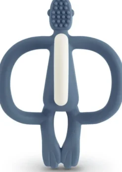 Matchstick Monkey - Teething Toy And Gel Applicator - Airforce Blå