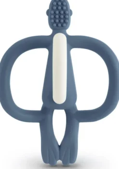Matchstick Monkey - Teething Toy And Gel Applicator - Airforce Blå