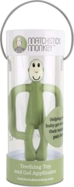 Matchstick Monkey - Teething Toy And Gel Applicator - Oliven