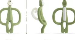Matchstick Monkey - Teething Toy And Gel Applicator - Oliven