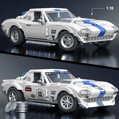 Mattel Brick Shop Jgr31 - Corvette Grand Sport - Hot Wheels Elite