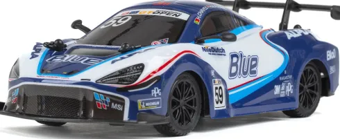 Mclaren 720S Gt3 Fjernstyret Bil - 1:24 - 2,4 Ghz - Blå Hvid