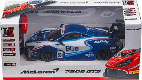 Mclaren 720S Gt3 Fjernstyret Bil - 1:24 - 2,4 Ghz - Blå Hvid