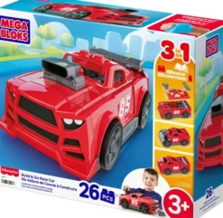 Mega Bloks - Build & Go Race Car - 26 Dele - Mattel Jkg35