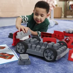 Mega Bloks - Build & Go Race Car - 26 Dele - Mattel Jkg35