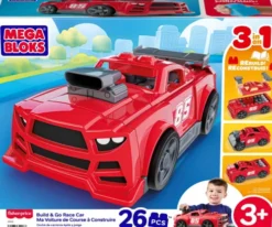 Mega Bloks - Build & Go Race Car - 26 Dele - Mattel Jkg35