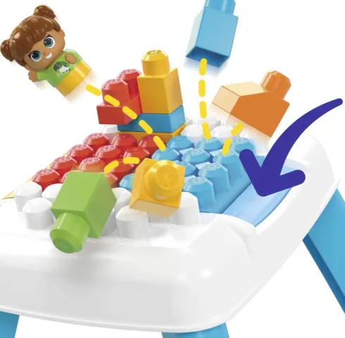 Mega Bloks - Build N Tumble - Bord Med Byggeklodser Til Børn