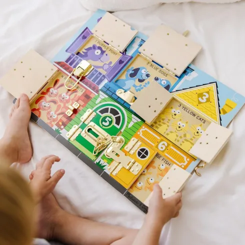 Melissa & Doug - Aktivitetsbræt Med Låse - Træ