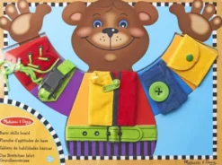 Melissa & Doug - Basic Skills Board - Binde Lukke Puslespil I Træ