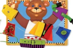 Melissa & Doug - Basic Skills Board - Binde Lukke Puslespil I Træ