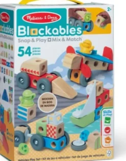 Melissa & Doug - Blockables Byggesæt - Køretøjer - 54 Dele