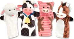 Melissa & Doug - Bondegårdsdyr Hånddukker - 4 Stk