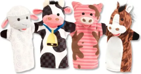 Melissa & Doug - Bondegårdsdyr Hånddukker - 4 Stk