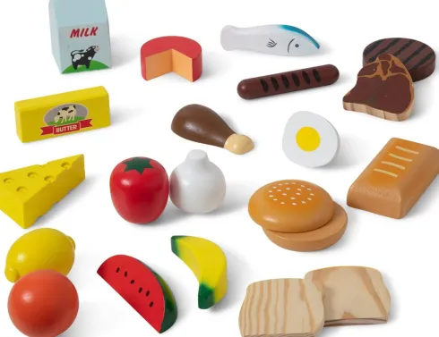 Melissa & Doug - Food Groups - Legemad I Træ - 21 Dele