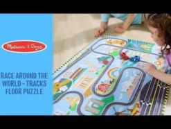 Melissa & Doug - Gulvpuslespil Og Legesæt - Racerbane