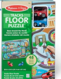 Melissa & Doug - Gulvpuslespil Og Legesæt - Racerbane