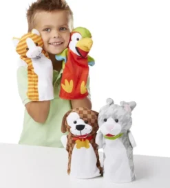 Melissa & Doug - Kæledyr Hånddukker - 4 Stk