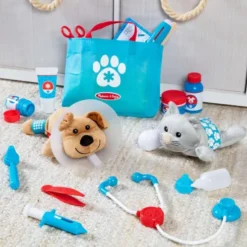 Melissa & Doug - Pet Vet Playset - Dyrlægesæt Til Børn - 24 Dele