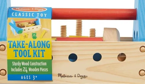 Melissa & Doug - Take-Along Tool Kit - Værktøjssæt Til Børn - Træ