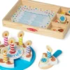 Melissa & Doug - Wooden Birthday Cake - Legesæt I 34 Dele