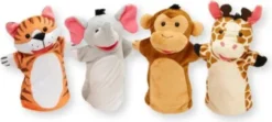 Melissa & Doug - Zoo Dyr Hånddukker - 4 Stk