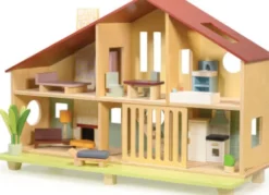 Mentari - Dukkehus Med Møbler - Cedar Chalet