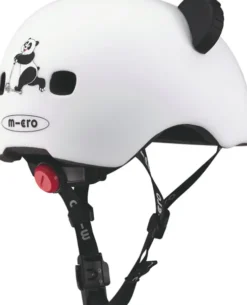 Micro - Cykelhjelm Til Børn - Ekstra Small 46-50 CM - 3D Panda - Hvid