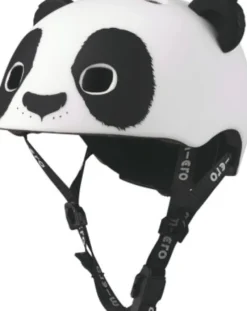 Micro - Cykelhjelm Til Børn - Ekstra Small 46-50 CM - 3D Panda - Hvid