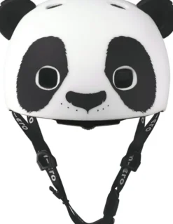 Micro - Cykelhjelm Til Børn - Medium 52-56 CM - 3D Panda - Hvid