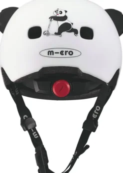 Micro - Cykelhjelm Til Børn - Medium 52-56 CM - 3D Panda - Hvid