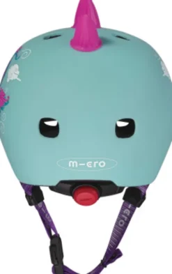 Micro - Cykelhjelm Til Børn - Medium 52-56 CM - 3D Drage - Blå