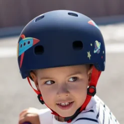 Micro - Cykelhjelm Til Børn - Medium 52-56 CM - Raket - Blå