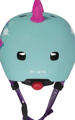 Micro - Cykelhjelm Til Børn - Small 48-53 CM - 3D Drage - Turkisblå