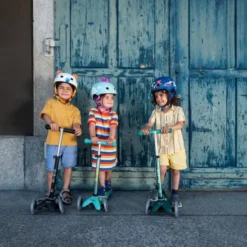 Micro - Cykelhjelm Til Børn - Small 48-53 CM - 3D Drage - Turkisblå