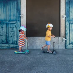 Micro - Cykelhjelm Til Børn - Small 48-53 CM - 3D Drage - Turkisblå