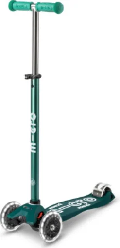 Micro - Maxi Deluxe Eco Led - Green - Trehjulet Løbehjul
