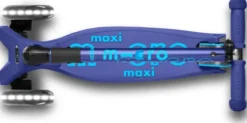 Micro - Maxi Deluxe Led Foldbar - Navy - Trehjulet Løbehjul