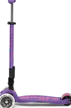 Micro - Maxi Deluxe Led Foldbar - Purple - Trehjulet Løbehjul