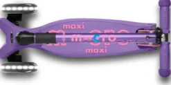 Micro - Maxi Deluxe Led Foldbar - Purple - Trehjulet Løbehjul