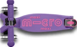 Micro - Maxi Deluxe Led Foldbar - Purple - Trehjulet Løbehjul